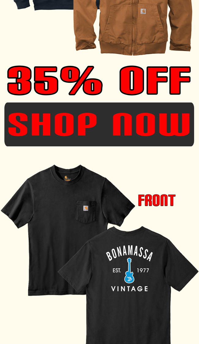 The latest Bonamassa products and sales new for you this week!