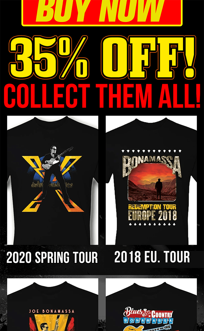 The latest Bonamassa products and sales new for you this week!
