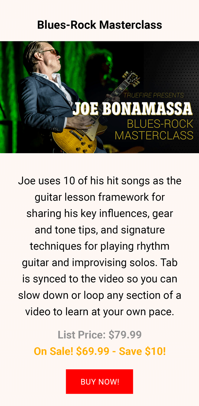 The latest Bonamassa products and sales new for you this week!