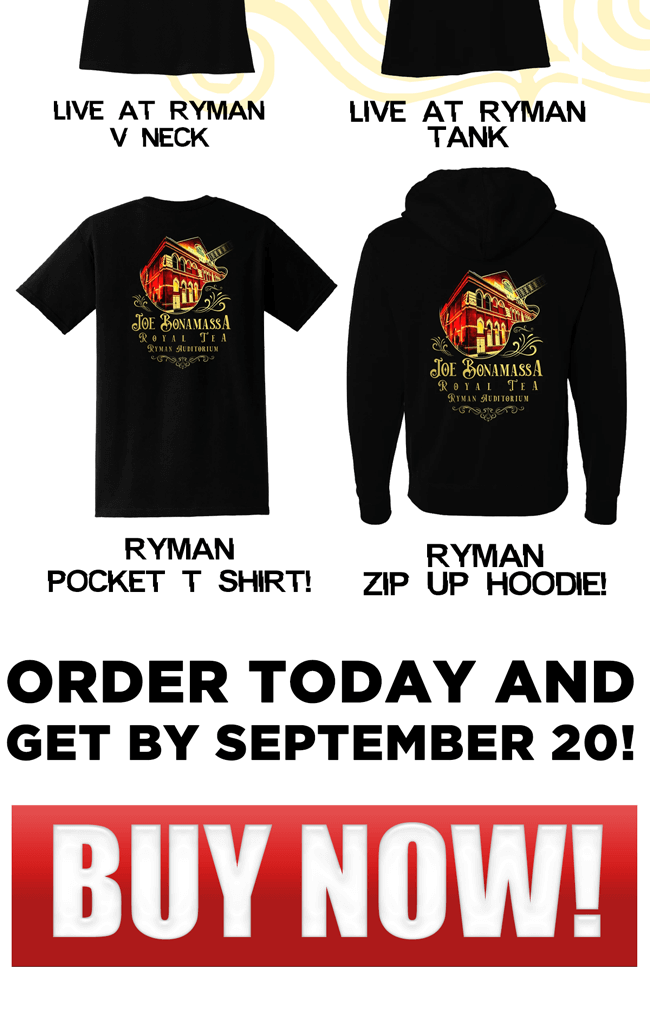 The latest Bonamassa products and sales new for you this week!